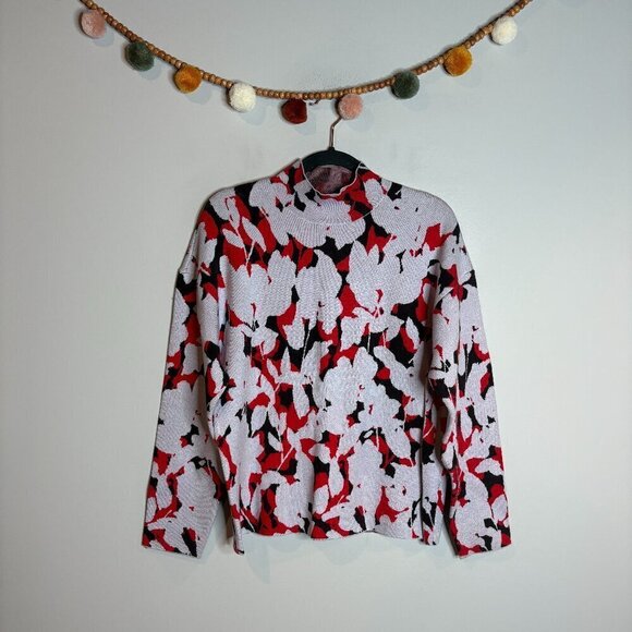 Anthropologie Lizzy Mock Neck Patterned Sweater - Picture 2 of 6